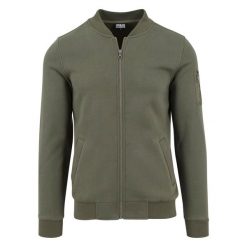 Urban Classic Sweater Jacket. Zielone kurtki męskie Urban Classics, m, bez wzorów, bez kaptura. Za 243.50 zł.