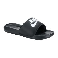 Klapki damskie Nike Victori One Slide. Czarne klapki damskie Nike, bez wzorów, bez obcasa. Za 149.99 zł.
