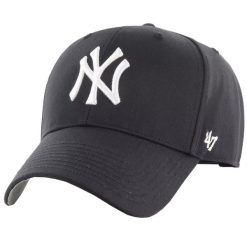 Męska czapka z daszkiem 47 Brand MLB New York Yankees Cap. Czarne czapki i kapelusze męskie 47 Brand, bez wzorów, z bawełny, sportowe. Za 144.00 zł.