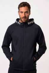 Męska Treningowa bluza rozpinana FLEXNAMIC® tenis softshell kaptur. Niebieskie bluzy męskie JAY-PI, l, bez wzorów, z elastanu, z kapturem. Za 279.99 zł.