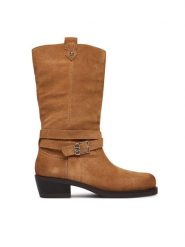 Liu Jo Kozaki Roxy 05 SA6149 PX002 Brązowy. Brązowe kozaki damskie Liu Jo, ze skóry, bez obcasa, na słupku. Za 1,069.00 zł.