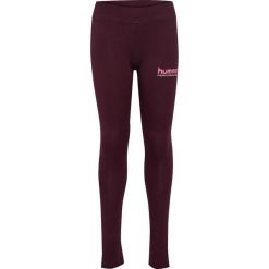 Legginsy dziewczęce Hummel. Czerwone legginsy dla dziewczynek Hummel, bez wzorów. Za 147.50 zł.