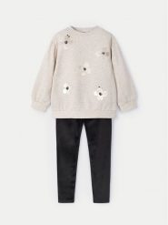 Mayoral Komplet bluza i legginsy 4706 Czarny Regular Fit. Czarne legginsy dla dziewczynek Mayoral, bez wzorów, z syntetyku. Za 99.99 zł.