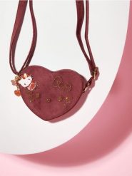 Torebka w kształcie serca Hello Kitty - bordowy. Czerwone torby i plecaki dziecięce Sinsay. Za 19.99 zł.