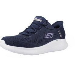 Buty do chodzenia damskie Skechers Pro-natur. Niebieskie obuwie sportowe damskie Skechers, bez wzorów, z materiału, trekkingowe, Skechers Sport. Za 359.99 zł.
