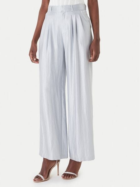 Eleh Spodnie materiałowe SS260403 Błękitny Relaxed Fit. Niebieskie spodnie materiałowe damskie Eleh, bez wzorów, z materiału. Za 440.99 zł.