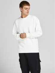 Jack & Jones Bluza Star 12208182 Biały Relaxed Fit. Białe bluzy męskie Jack & Jones, m, bez wzorów, z bawełny, bez kaptura. Za 160.00 zł.