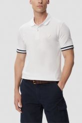 GUESS Biały męski t-shirt polo Lyle, Rozmiar M. Białe koszulki polo męskie Guess, m, z aplikacjami, z jeansu, klasyczne, bez ramiączek. Za 379.99 zł.