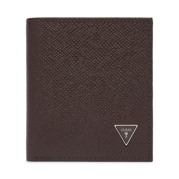 Portfel Guess. Brązowe portfele męskie Guess, z aplikacjami. Za 264.99 zł.