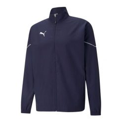 Męska Kurtka Boczna TeamRISE. Niebieskie kurtki sportowe męskie Puma, m, bez wzorów, trekkingowe. Za 237.99 zł.