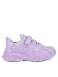 DeeZee Sneakersy TS6215K-01 Fioletowy. Fioletowe buty sportowe dziewczęce DeeZee, bez wzorów, z materiału, bez zapięcia. Za 99.99 zł.
