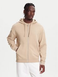 HUGO Bluza Dapozip 50548651 Beżowy Relaxed Fit. Brązowe bluzy męskie Hugo, m, bez wzorów, z bawełny, bez kaptura. Za 439.99 zł.