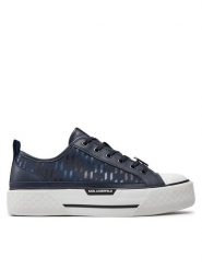 KARL LAGERFELD Trampki KL50424 Granatowy. Niebieskie trampki męskie KARL LAGERFELD, bez wzorów, ze skóry, bez zapięcia. Za 489.99 zł.