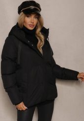 Czarna Kurtka Basic Pikowana z Nieodpinanym Kapturem Vertirya. Czarne kurtki damskie Renee, l, bez wzorów, z jeansu. Za 119.99 zł.