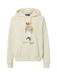 Polo Ralph Lauren Damski sweter z kapturem Kobiety biały jednolity, M. Białe swetry damskie Polo Ralph Lauren, m, bez wzorów, eleganckie, bez kołnierzyka, bez ramiączek, z kapturem. Za 1,299.95 zł.