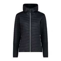 Kurtka hybrydowa z kapturem damska CMP. Brązowe kurtki sportowe damskie CMP, bez wzorów, z kapturem, trekkingowe. Za 548.50 zł.