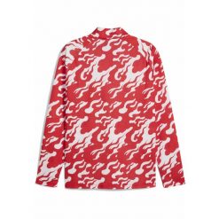 Męska bluza przedmeczowa z zamkiem 1/4 AC Milan PUMA White For All Time Red. Białe bluzy męskie Puma, m, bez wzorów, bez kaptura, do piłki nożnej. Za 349.00 zł.