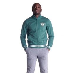 Bluza z pełny zamek błyskawiczny na co dzień. Zielone bluzy męskie LEONE 1947 APPAREL, bez wzorów, z bawełny, bez kaptura, na fitness i siłownię. W wyprzedaży za 218.92 zł.