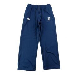 Second life - Spodnie dresowe męskie NCAA Rice Climawarm granatowe - Jak nowy. Niebieskie spodnie sportowe męskie Adidas, m, bez wzorów, z dresówki, do biegania, climawarm (adidas). Za 106.46 zł.