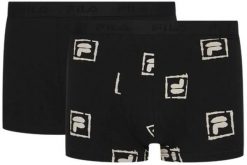Fila 2-pack bokserki czarne, Rozm. S. Czarne bokserki męskie Fila, s, bez wzorów, z bawełny. Za 88.66 zł.