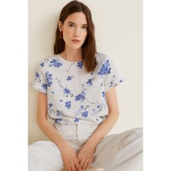 Mango - Top Dolce. Białe t-shirty damskie Mango, l, bez wzorów, ze lnu, casualowe, bez kołnierzyka. W wyprzedaży za 39.90 zł.