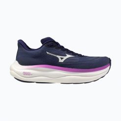 Buty do biegania damskie Mizuno Wave Sky 9. Niebieskie obuwie sportowe damskie Mizuno, bez wzorów, z materiału, do biegania, mizuno wave. Za 739.99 zł.