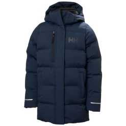 Długa kurtka puchowa z kapturem dla dziewczynki Helly Hansen Adore. Niebieskie kurtki i płaszcze dla dziewczynek Helly Hansen, na zimę, bez wzorów, z dzianiny, długie, z kapturem. Za 868.50 zł.