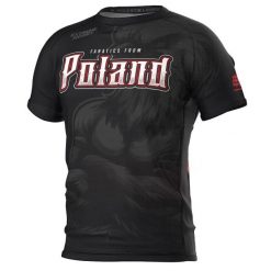 Koszulka Techniczna Sportowa Męska EXTREME HOBBY POLISH FANS. Czarne koszulki sportowe męskie EXTREME HOBBY, m, bez wzorów, z elastanu, bez kołnierzyka, bez ramiączek, do biegania. Za 149.00 zł.