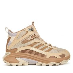 Trekkingi Merrell. Brązowe obuwie sportowe damskie Merrell, bez wzorów, z gore-texu, trekkingowe. Za 849.99 zł.