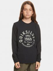 Quiksilver Bluzka Circlescriptfro Tees EQBZT04668 Czarny Regular Fit. Czarne koszule dla chłopców Quiksilver, bez wzorów, z bawełny, bez kołnierzyka, bez ramiączek. Za 49.99 zł.
