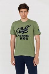 AERONAUTICA MILITARE Zielony bawełniany t-shirt męski, Rozmiar XXL. Zielone t-shirty męskie Aeronautica Militare, m, bez wzorów, z bawełny, bez kołnierzyka. W wyprzedaży za 239.99 zł.