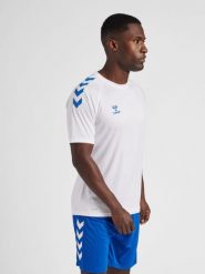 Koszulka sportowa męska Hummel Core XK Poly T-Shirt S/S. Białe t-shirty męskie Hummel, l, bez wzorów, z materiału, biznesowe, bez kołnierzyka. Za 76.90 zł.