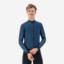 Koszulka rowerowa męska Rogelli Core z długim rękawem. Niebieskie buty sportowe męskie Rogelli, bez zapięcia, rowerowe. Za 259.00 zł.