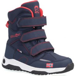 Trollkids Buty Zimowe Dzięcięce Lofoten Navy/Red 29. Czerwone buty zimowe dziewczęce Trollkids, bez wzorów, bez zapięcia. Za 205.00 zł.