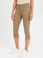 BRAX spodnie capri - Mary C Kobiety zielony, 42. Zielone spodnie materiałowe damskie Brax, z aplikacjami, z bawełny. Za 279.95 zł.