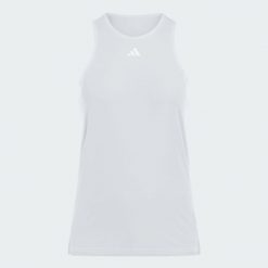 Koszulka Club Tennis Climacool Tank. Białe koszulki sportowe damskie Adidas, xs, bez wzorów, z elastanu, bez kołnierzyka, bez ramiączek, tenisowe, climacool (adidas). Za 150.15 zł.