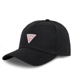 Czapka z daszkiem Guess. Czarne czapki i kapelusze męskie Guess, z aplikacjami. Za 79.99 zł.