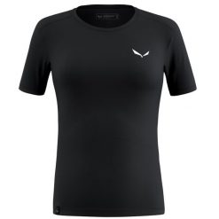 Damski jersey Salewa Puez Sporty. Czarne koszulki sportowe damskie Salewa, bez wzorów, z jersey, bez kołnierzyka, bez ramiączek. Za 185.00 zł.
