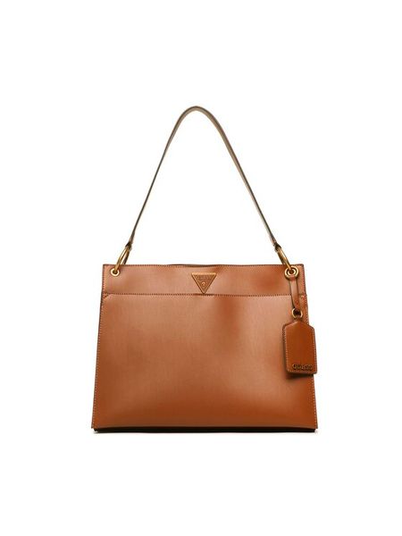 Torebka Guess. Brązowe listonoszki damskie Guess, z aplikacjami, bez dodatków. Za 299.99 zł.