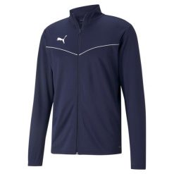 Bluza męska Puma teamRISE Training Poly Jacket granatowa. Białe bluzy sportowe męskie Puma, l, bez wzorów, bez kaptura, do piłki nożnej. Za 127.54 zł.