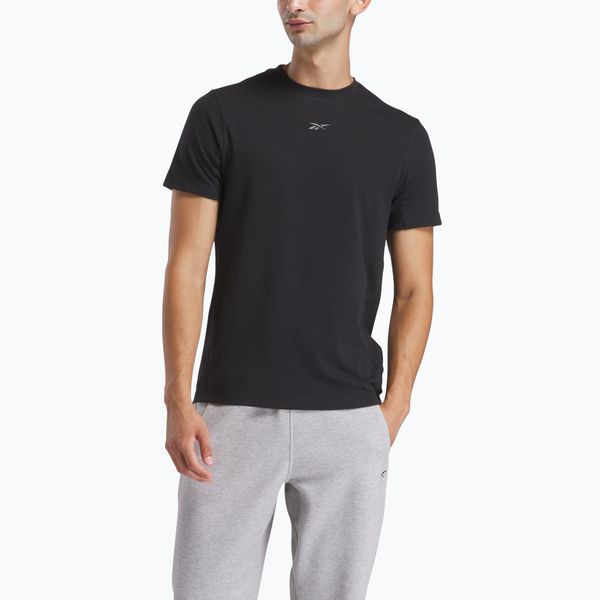 Koszulka Reebok Atlethe Tee. Czarne koszulki sportowe męskie REEBOK FITNESS, m, bez wzorów, z materiału, bez kołnierzyka, bez ramiączek, na fitness i siłownię. Za 119.99 zł.