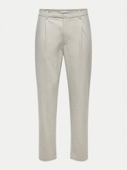 Only & Sons Chinosy Lou 22031615 Beżowy Tapered Fit. Brązowe eleganckie spodnie męskie Only & Sons, m, bez wzorów, z syntetyku. Za 119.99 zł.