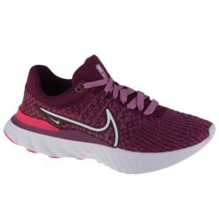Buty do biegania damskie Nike React Infinity Run Flyknit 3. Fioletowe obuwie sportowe damskie Nike, bez wzorów, z gumy, do biegania. Za 805.00 zł.