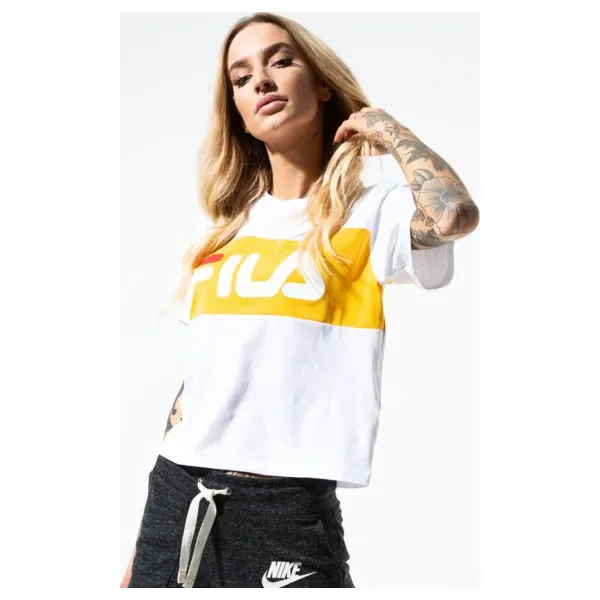 Fila Koszulka Ss Allison Tee , biały, rozmiar L. Białe t-shirty damskie Fila, l, bez wzorów, z bawełny, bez kołnierzyka. Za 159.99 zł.