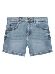 Guess Szorty jeansowe J4RD20 D4CA0 Niebieski Regular Fit. Niebieskie spodenki dla dziewczynek Guess, z aplikacjami, z bawełny. Za 89.99 zł.