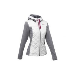 Sweter turystyczny NH500 Hybrid damski. Szare swetry damskie QUECHUA, z materiału. Za 99.99 zł.