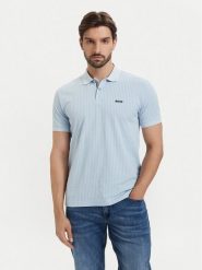 BOSS Polo Pl Goc Birdie 3 50559355 Niebieski jasny Regular Fit. Niebieskie koszulki polo męskie Boss, m, bez wzorów, z bawełny, bez ramiączek. Za 549.99 zł.