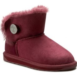 Buty EMU AUSTRALIA - Denman Mini W11255 Claret. Czerwone kozaki damskie Emu Australia, ze skóry. W wyprzedaży za 399.00 zł.