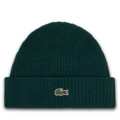 Czapka Lacoste. Zielone czapki i kapelusze męskie Lacoste, na zimę, bez wzorów. Za 284.99 zł.