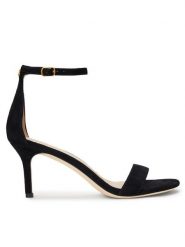 LAUREN RALPH LAUREN Sandały Allie 802959175001 Czarny. Czarne sandały damskie Lauren Ralph Lauren, bez wzorów, ze skóry, bez obcasa, na szpilce, bez zapięcia. Za 629.99 zł.